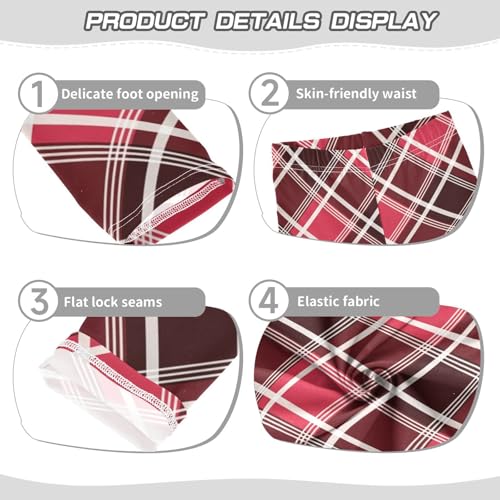 Argyle Plaid Scotland Red Girls Summer Shorts Cotton Cartwheel Shorts Summer Clothes for Performance3