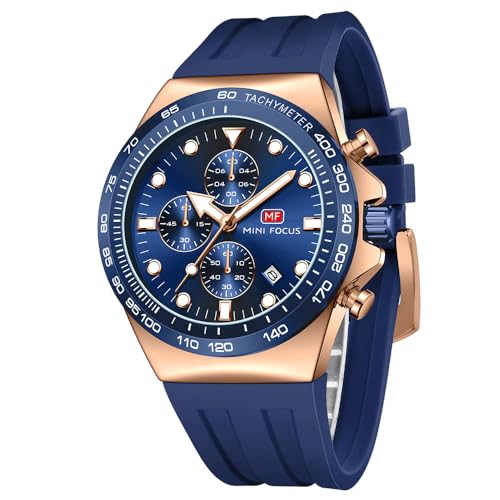 AIMES Mens Watches Waterproof Analog Quartz Chronograph Wrist Watch for Men Stylish Big Face Business Work Fashion Casual Sport Designer Dress Men's Wrist Watches Elegant Gift for Men