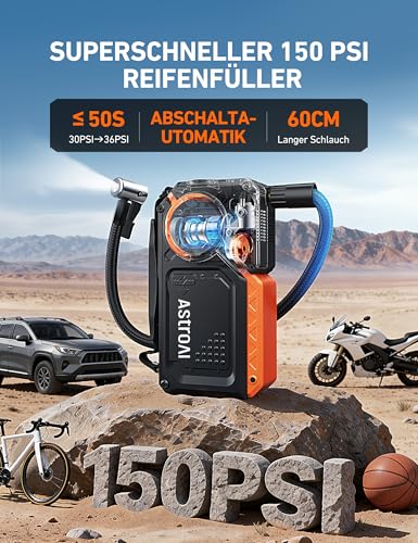 AstroAI Starthilfe Powerbank für pkw mit Kompressor, 8000A Auto starthilfe – Ansicht 4
