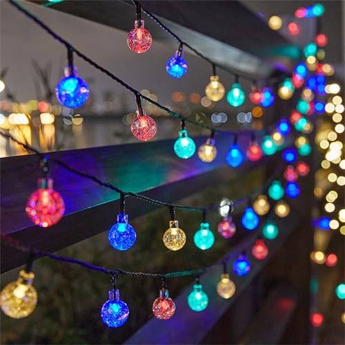 Image of ZALAR 18 LED RGB Bubble Ball String Lights for Home Decoration | Crystal Ball Fairy Lights for Bedroom, Balcony, Garden, Diwali, Christmas, Wedding, Birthday Party Decor