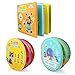 Growsland Baby Bath Toys 3 Pack Bath Books with Bath Squirt Toys Soft Waterproof Books Baby Learning and Sound Bath Time Toys for Toddlers Infants Children Boys and Girls