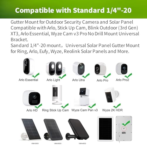 Lonnky Pole Mount for Blink Cameras, Adjustable Pipe Clamp Bracket for Blink Outdoor 4 (4th Gen/3rd Gen), Blink XT/XT2, Blink Mini/Indoor, Drainage Pipe & Steel Pole Mount for Home Security Cameras - Image 4