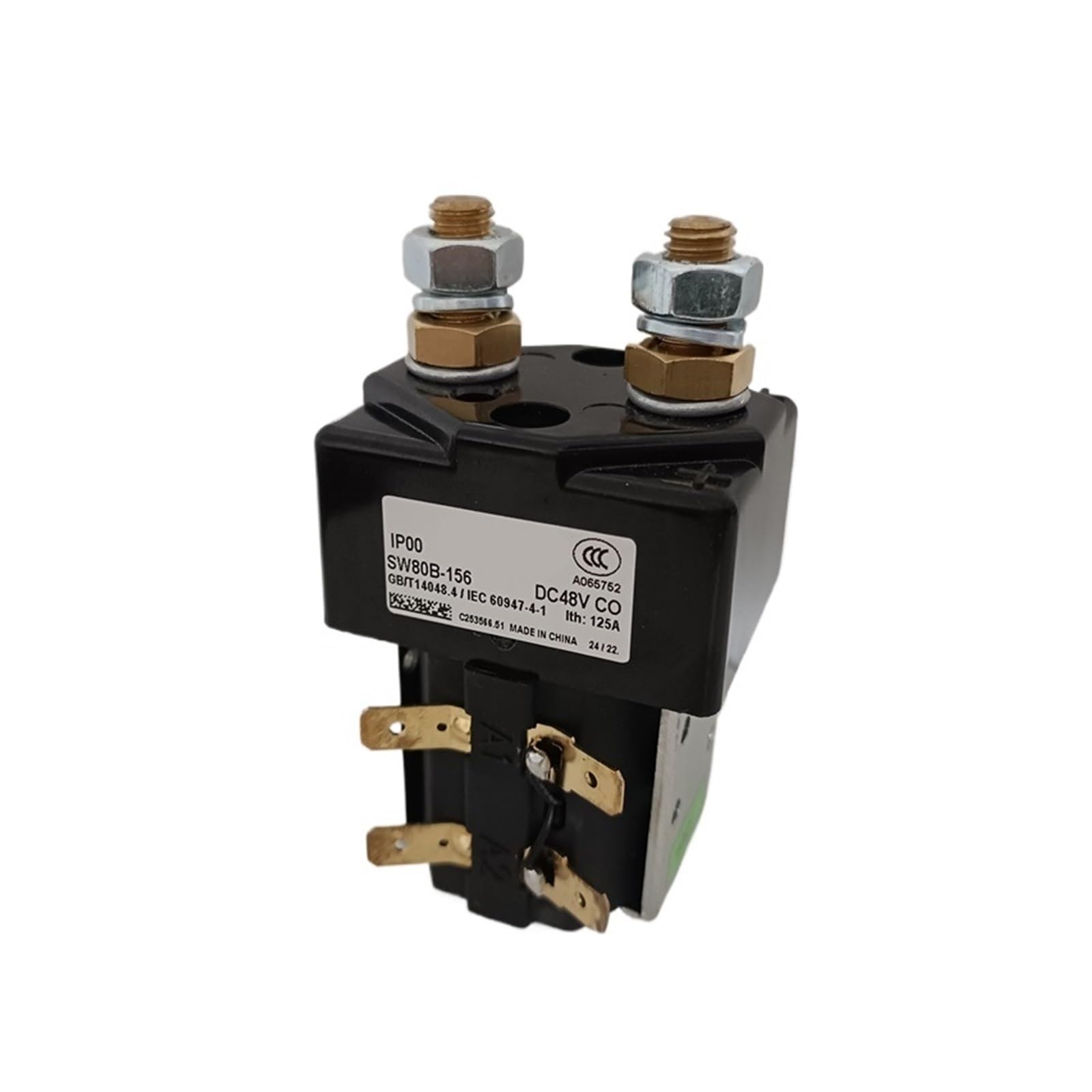 NACODLUL Contactor SW80 SW80-6 SW80-65 SW80-1919L 24V SW80B-156 48V SW80B-2149 80V Solenoid Relay Switch 24 48 80Volt(SW80-1919L 24V)