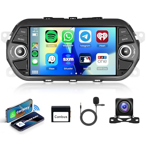 2+64G 8 Core Android Car Stereo for FIAT TIPO EGEA 2015-2017 with Carplay, Rimoody 7 Inch Touch Screen Car Radio with EQ DSP GPS Navigation Bluetooth FM RDS WiFi Android Auto UI Themes DVR OBD2 Rear V