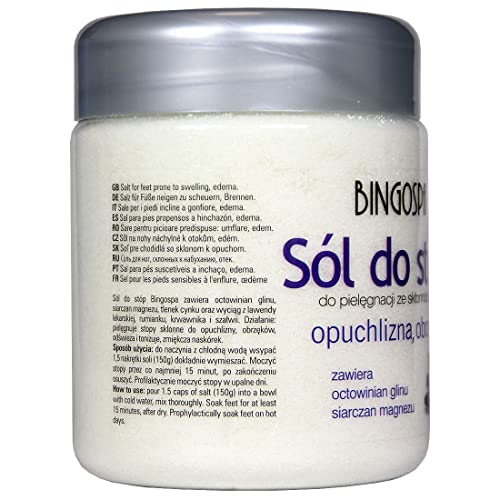 Füße Badesalz für schmerzende geschwollene Füße anfällig für Ödeme 550 g BINGOSPA