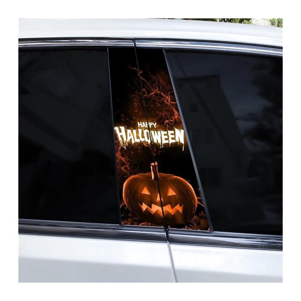Autocollants montant central de voiture Halloween lot de 2 films protection pilier