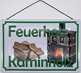 Plaque en tôle avec cordon 30 x 40 cm   Vente : bois de chauffage et bois de cheminée Blechemma