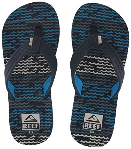 Reef Unisex-Kid's AHI Sandal, Blue Horizon Waves, 13-1 M US Little Kid