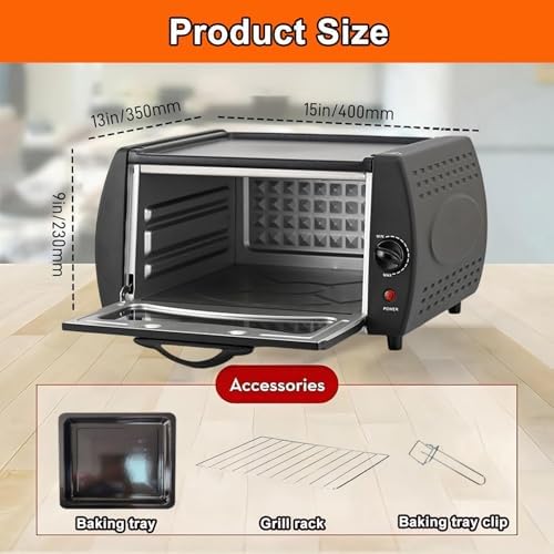 2-in-1 Electric Tandoor Oven & Roti Maker, 2100W with Adjustable Temperature, Glass Door, Hot Plate, Bake Tray & Rack - Perfect for Chapati, Naan, Pita, Lahmacun, Manakish