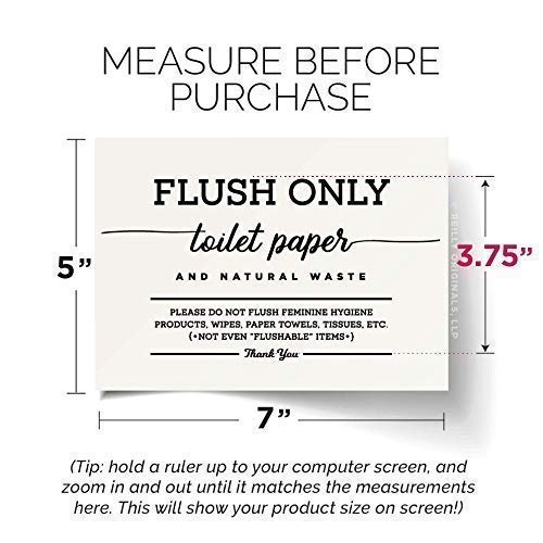 5x7" *UNFRAMED PRINT* Flush Only Toilet Paper Natural Waste Bathroom Sign Septic System Sensitive Plumbing No Feminine Products Tampons Towels Decor Restaurant Office Modern Art - Thumbnail 6