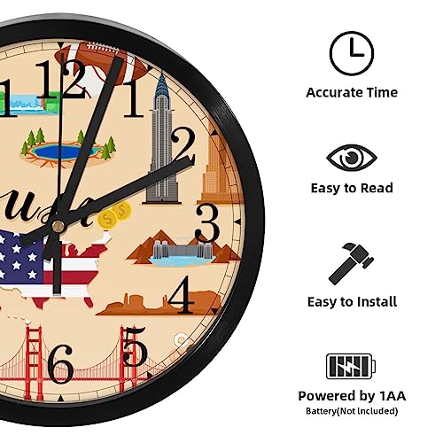 Horloge murale silencieuse mécanisme quartz durable pour bureau - 3