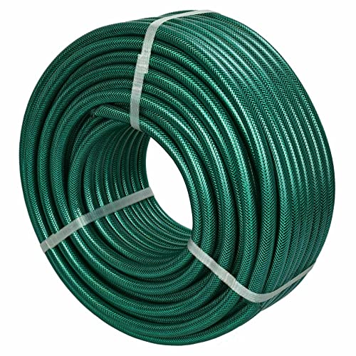 Vision4ever Garden Hose Pipe Reinforced Braided PVC Watering Hosepipe Reel Useful for Garden and Outdoor (75m)