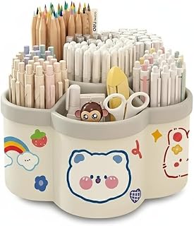 Sumiko Sumiko 360 Degree Rotating Pen Holder Desk School Study Stationery Gift for Students Organiser with Pen and Pencil ... Price In India