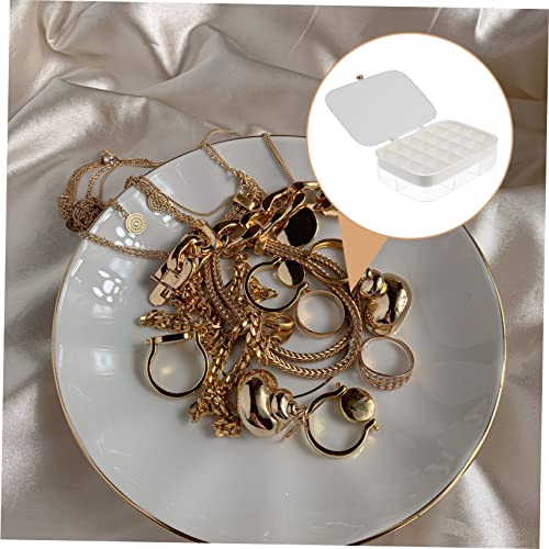 Boîte de rangement de bijoux voyage compacte avec compartiments pour bagues