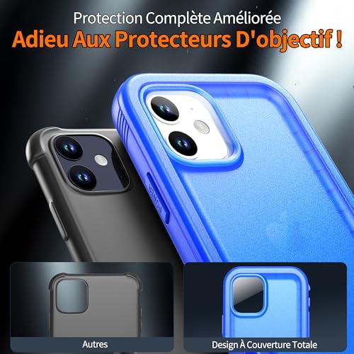 Coque étanche iPhone 12 / 12 Pro Cozycase antichoc intégrale bleu - 6