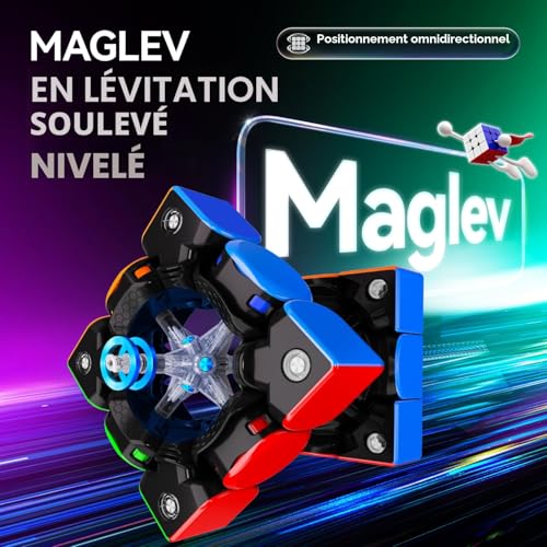 GAN V100 Maglev Speed Cube 3x3, Positionnemen Omnidirectionnel Version UV – vue 3