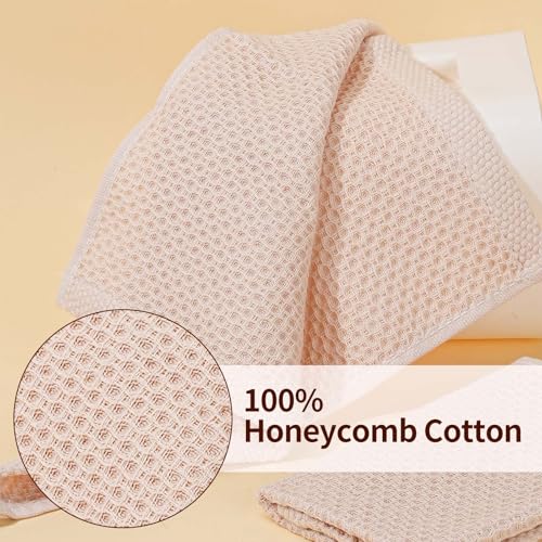LikGuest Cotton Dish Cloths 6 Pack,12x12 Inch – Super Absorbent, Quick-Dry & Reusable Kitchen Cleaning Cloths, Lint-Free Washable Towels for Dishes, Glass & Household Use(Red) — view 3