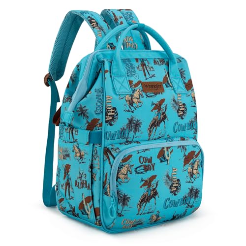 Image of Montana West Wrangler Callie Diaper Bag Backpack with Stroller Straps Western Pattern Multifunction Baby Travel Bag WG2204-91102TQ