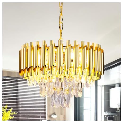 15.7'' Modern Crystal Chandelier 3-Tier Crystal Chandelier Light Fixture Black and Gold Hanging Lamp Fixtures Raindrop Flush Mount Chandelier for Living Room Kitchen Island Foyer E12x5 Lights