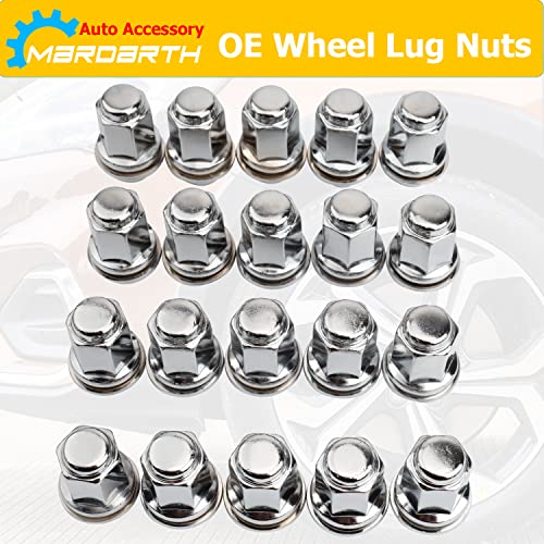 Set Of 20, 14X1.5Mm Oem Style Factory 1.80 Inch 7/8 22Mm Hex Mag Washer Lug Nuts Compatible With Sequoia Landcruiser Tundra Lexus Lx #TOP1