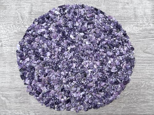Lepidolite Chips – Natural Mini Lepidolite Stones, Crushed Undrilled Lepidolite, Semi-Tumbled Genuine Lepidolite (5 lbs Bulk)