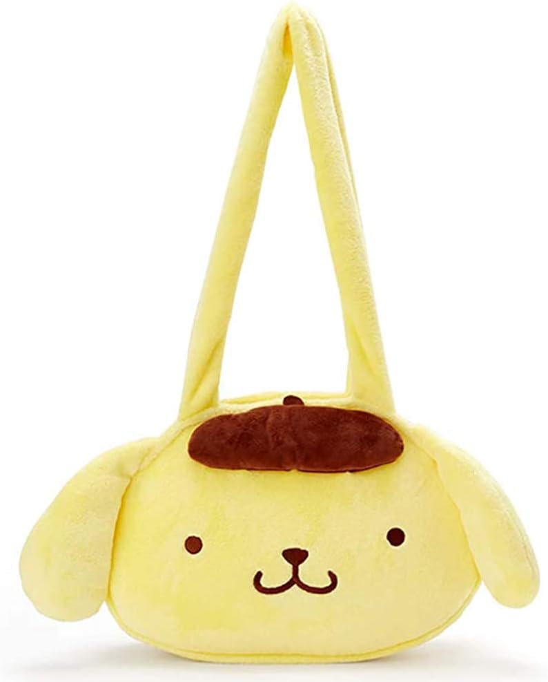 Kuromi&Melody Kuromi Handbag My Melody Cinnamoroll PomPomPurin Plush Bag Cute Cartoon Shoulder Bag School Bag Cosplay Backpack for Fans (D)