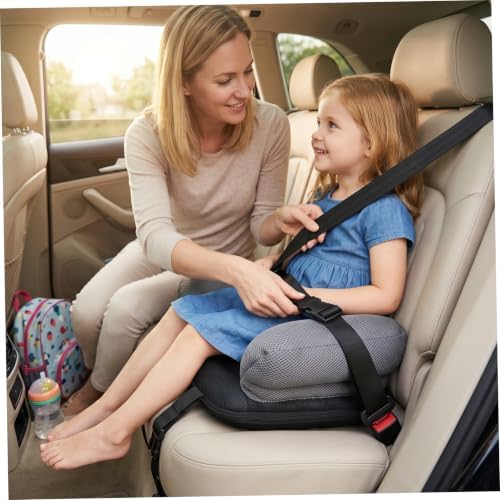 Car Seats, Car Booster Seat, 14.5x19in Backless Travel Booster Seats Inflatable & Portable Seat for Girls Boys, No Pump Required, Black