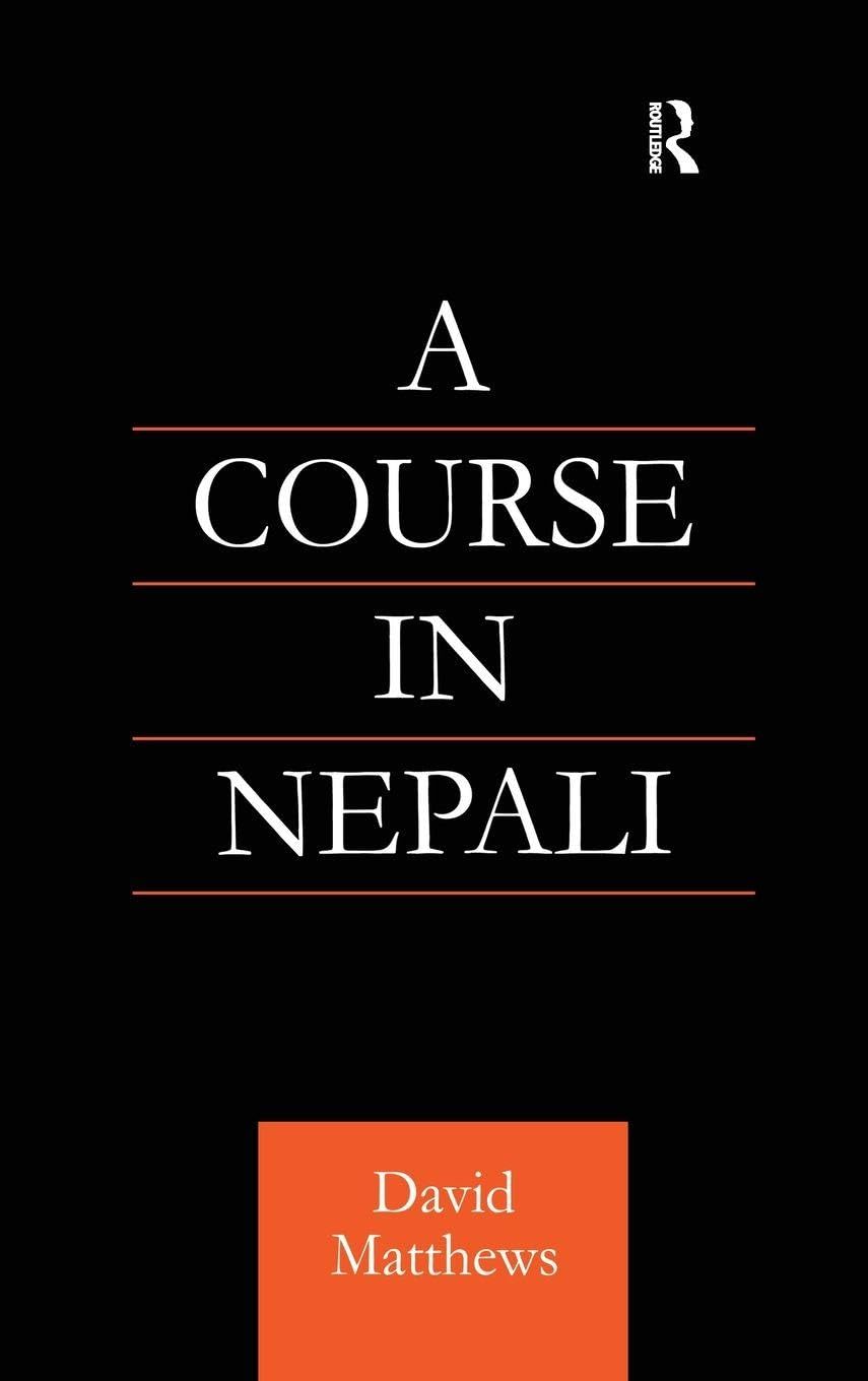 Course in Nepali      1st Edition