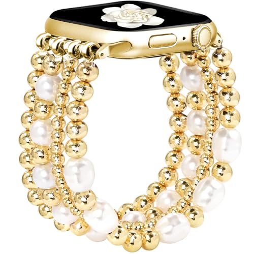 JR.DM �S�[���h�r�[�Y�u���X���b�g�o���h ���f�B�[�X Apple Watch 40mm 42mm (S10/11) 41mm 38mm �h���b�V�[�t�@���V�[ �L�k�� �L�k�� �W���G���[�X�g���b�v iWatch Series 11/10/9/8/7/6/