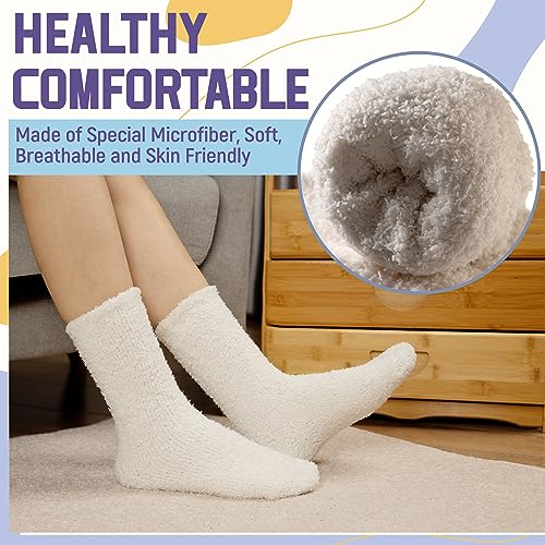 Image of DoSmart Fuzzy Socks For Women Slipper Warm Fluffy Soft Winter Cozy Plush Cabin Sleep Christmas Home Socks