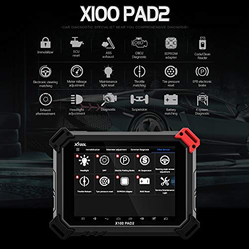 XTOOL X100 PAD2 OBDII Diagnostic Tool Four System Auto Key Programmer Free Update Car ABS/SRS/EPB/Oil Reset/SAS Not Support Truck