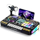 Kids DJ Mixer Table Age 3 4 5 6 7 8, Music Toys with Piano Keys, DJ Turntable, Reaction Music Games, Bluetooth - Kids Musical Instruments Gifts for Boys Girls for Birthday, Christmas, New Year