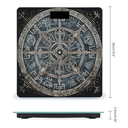 Báscula digital Helm of Awe para baño 26x26 cm vidrio templado miniatura 2
