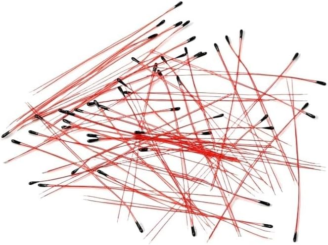 10PCS Enameled wire NTC thermistor MF52B103F 3950 1% 5K 10K 50K 100K B value 3950 L80MM(B3950-10K-10PCS)