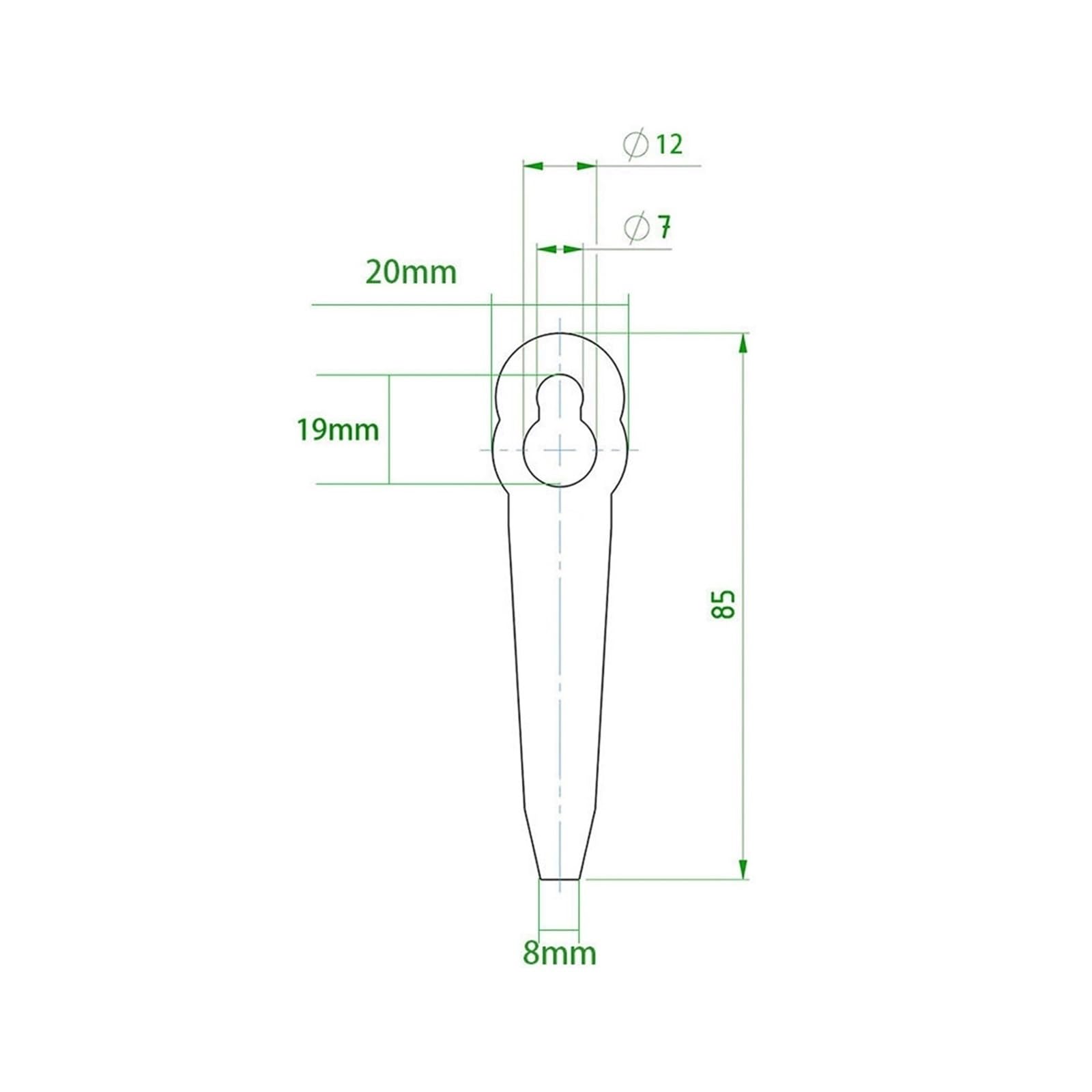 Genérico Cuchillas de Repuesto for desbrozadora de Acero Inoxidable de 3.346 x 0.787 in, compatibles con Stihl, FSA 45 FSA 57, Cuchilla for cortacésped de jardín(Model A:6pcs)