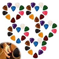 【Quantity and Thickness】Contains a total of 50 colorful guitar picks, thin 0.46 mm, smooth and comfortable to touch, wear-resistant, good durability and sturdy, good toughness and not easy to break. Get the perfect pick for any playing style with our...