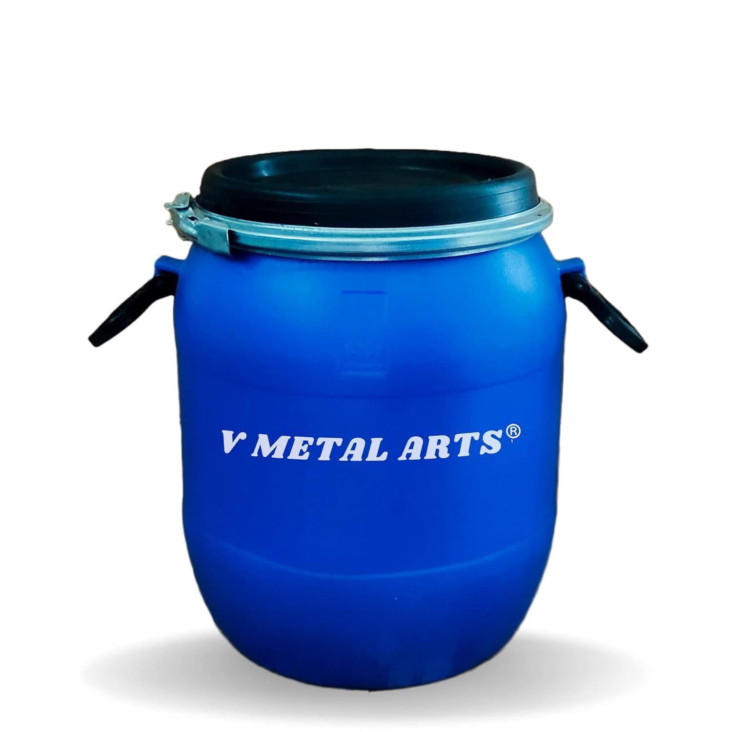 V Metal Arts Plastic Drum for Water | with Lock Ring | Chemical Storage | Blue | Heavy Duty Unbreakable PVC Barrel | Multipurpose Leak Proof Drum with Round Cap (25 litres)-image-31