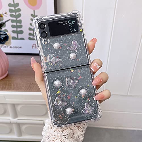 Housse Samsung Z Flip 4 de luxe or à paillettes, l'idée cadeau chic et utile