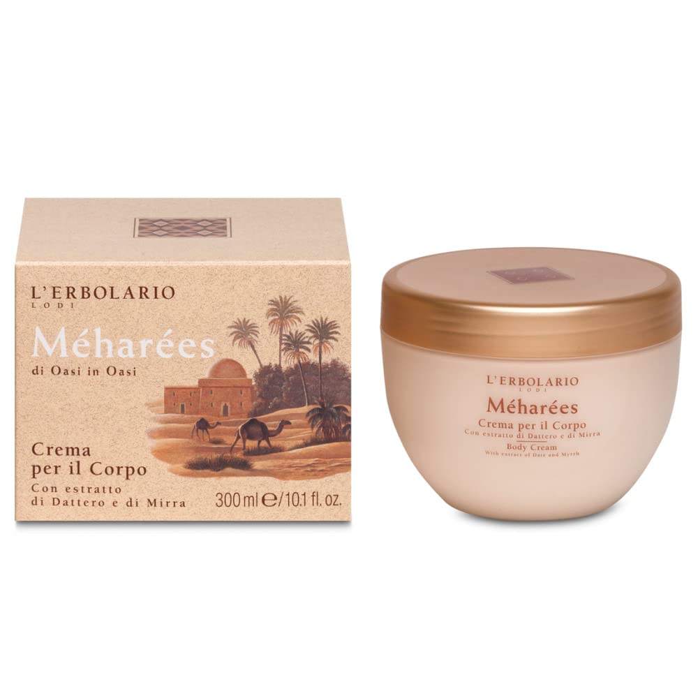 L'Erbolario - Geschenkbox MEHAREES Körper - in Originalverpackung - Schaumbad 250 ml, Duft 50 ml, Körpercreme 300 ml