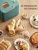 Neretva 20-IN-1 Bread Maker, Dual Heater 2LB Bread Machine Stainless Steel Bread Makers Machine Nonstick Ceramic Pan Compact for Gluten Free/Sourdough/Whole Wheat Bread/Yogurt, Breadmaker Recipe-Green