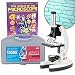 AmScope 1200X 40-pcs Kids Student Beginner Microscope Kit with Slides, LED Light, Carrying Box and Book"The World of the Microscope"