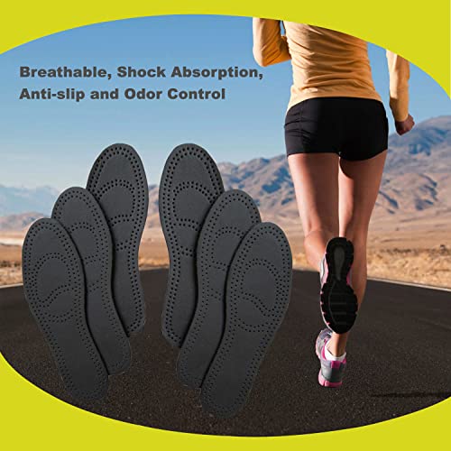 Image of Leather Insoles for Women Thin Leather Shoe Inserts for Women High Heels Shoe Sole Liners Replacement for Sweat Absorbing and Odor Control (3 Pairs /Mens 6-6.5 / Womens 8-8.5 M US)
