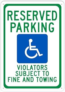 Texas Reserved Parking Sign for Business 8X12 Rust Free Aluminum Uv Printed,4 Pre-Drilled Holes.DurableWeatherproof
