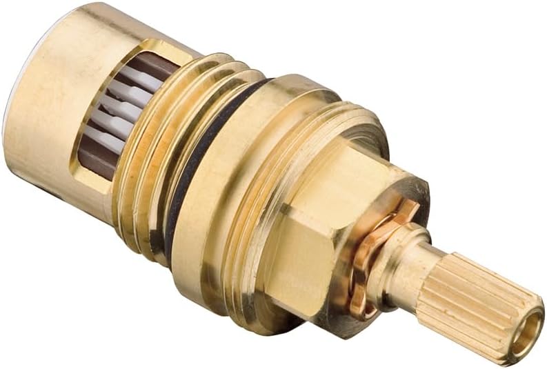 hansgrohe 94282000 3/4-Inch Thermostatic Cartridge, Small, Brass & Hot Widespread Faucet Cartridge 1-inch Spare Part in 94009000