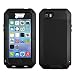 Amecer [Metal Series] Waterproof Shockproof Dust/Dirt Proof Aluminum Metal Military Heavy Duty Protection with Tempered Glass Screen Protect Cover Case for Apple iPhone 5/5S