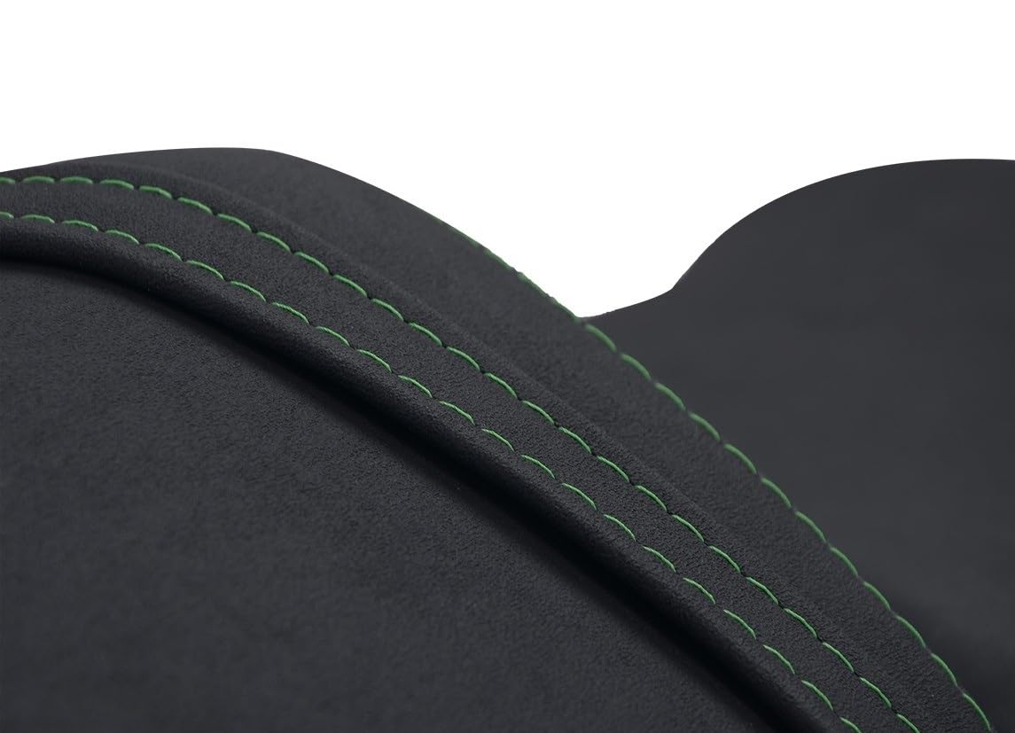 Coprisella compatibile con Kawasaki Z750 / Z1000 2007-2012 nero con cuciture verdi (C)