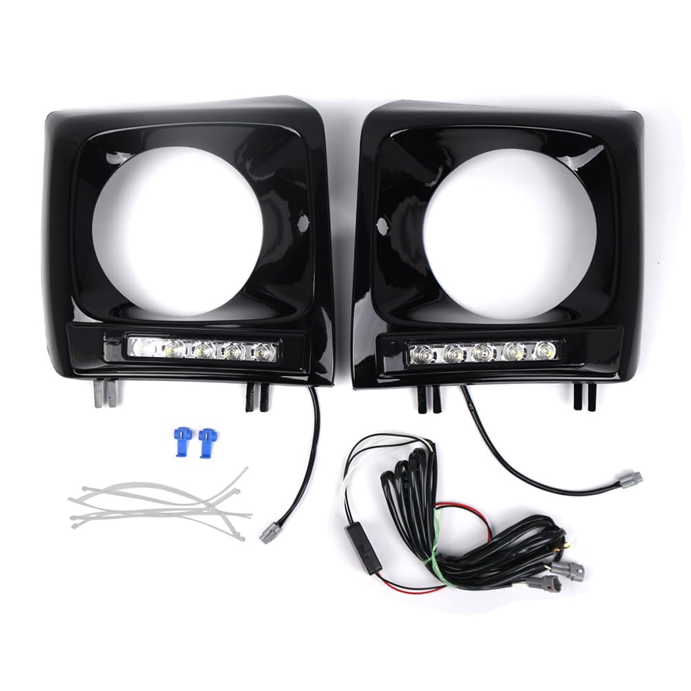 GZYF Fog Lamp Daytime Running Light Glossy Black ABS For Mercedes Benz G-Class W463 G63 G65 G500 G550 G55 90-2018 1 Pair