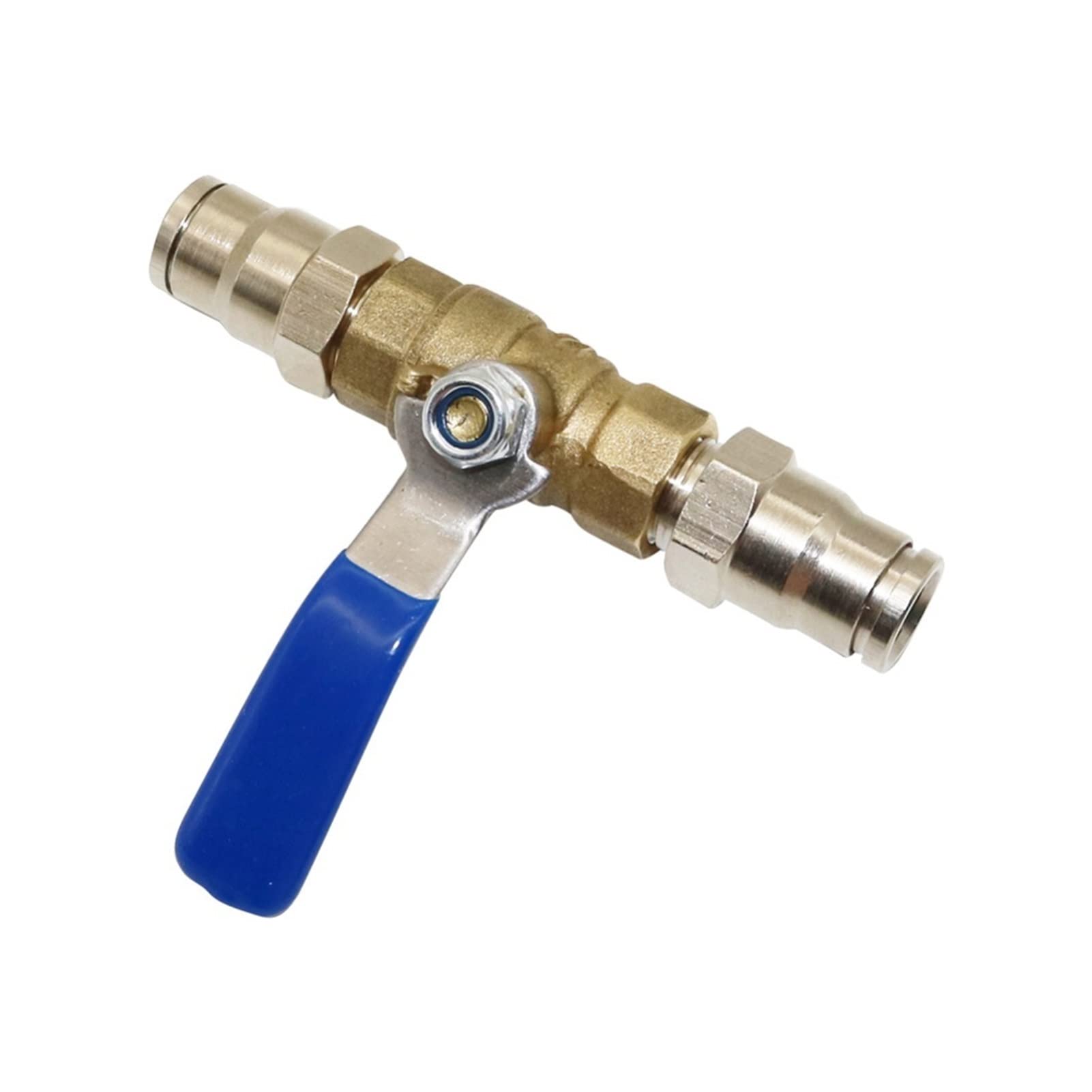 Schlauchverbinder Adapter 3/8 Zoll Gleitverschluss Schnellverbinder Ventil für Gartenbewässerung Nebelkühlsystem Messing Absperrkugelhahn Schlauchadapter 1 Set