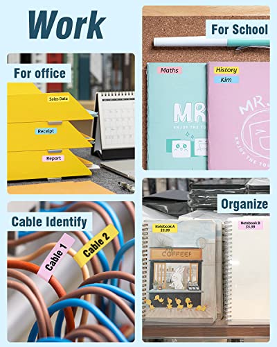 Continuous D30 Label Maker Tape - 3 Rolls Color D30 Continuous Labels Roll 15Mmx6M(Lavender/Pink/White) Memoking D30 Labels Refills Compatible With Zodzi Phomemo D30 Label Maker Tape - 0.59Inx19.68Ft #TOP5