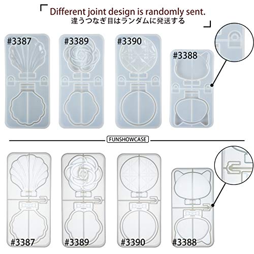 Compact Mirror Jewellery Making Epoxy Resin Silicone Moulds Seashell Cat Rose Round with Acrylic Mirrors Supplies 44-kit - Image 2